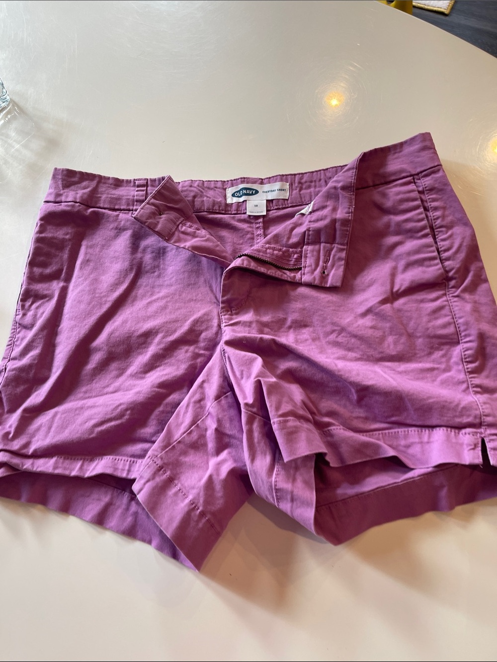 Old Navy High-Waist Cotton Shorts in Magenta